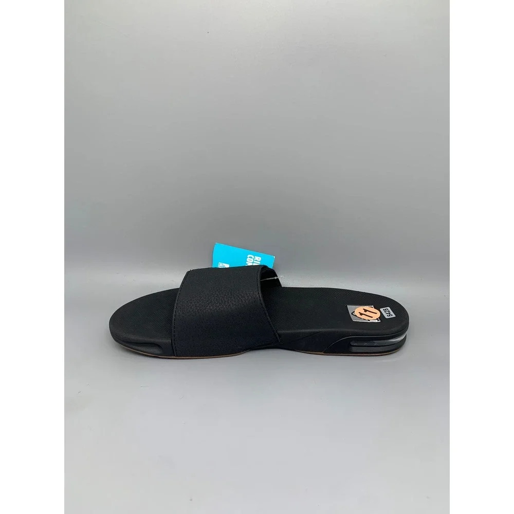 Reef Fanning Slide Black Silver Sandals CI3632 Men's Sz 11 NEW